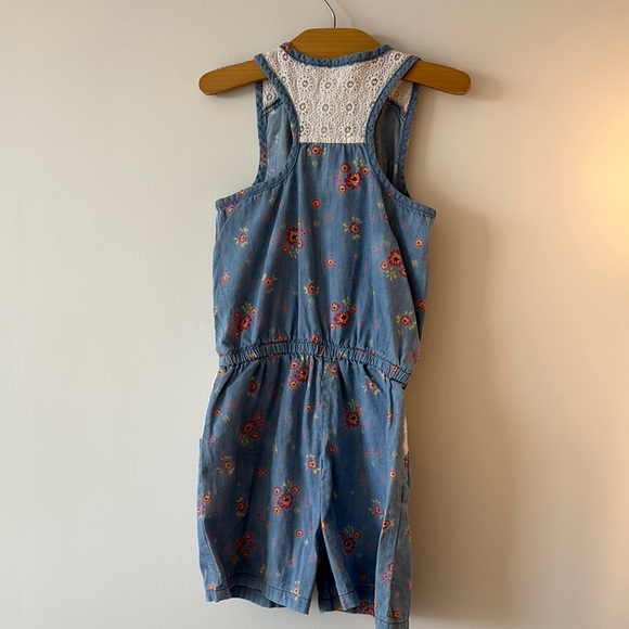 Floral Blue Kids Romper - Picture 4 of 4